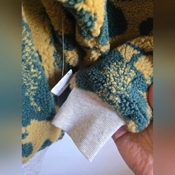 NWT! Free People We The Free, Canyon Moon Cardi Coat, Olive Combo, Size Small - Picture 6 of 10